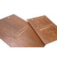Wooden clipboard made of oak FSC® stained walnut