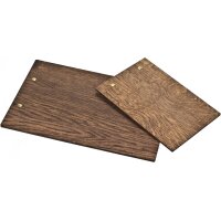 Wooden clipboard made of oak FSC® stained walnut
