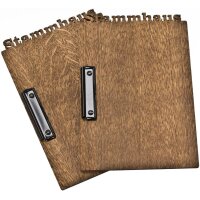 Wooden clipboard made of oak FSC® stained walnut