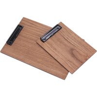 Wooden clipboard made of oak FSC® stained walnut