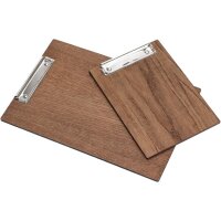 Wooden clipboard made of oak FSC® stained walnut
