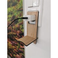 Sustainable wooden smartphone holder | For standing or hanging made of Swiss stone pine