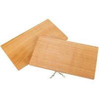 Oiled cherry wood rectangular chopping board 26x15x1 cm -...