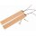 Larch wood bookmark with leather strap | 150x25mm - for book lovers