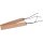 Larch wood bookmark with leather strap | 150x25mm - for book lovers