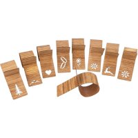 Elegante Serviettenringe aus Holzfurnier - stilvolle Tischdekoration