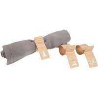 Elegante Serviettenringe aus Holzfurnier - stilvolle Tischdekoration
