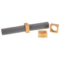 Hochwertiger Serviettenhalter aus Geölter Eiche - Stilvoller Serviettenring 6,5x2,5cm