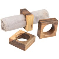 High-quality napkin holder made of oiled walnut wood -...