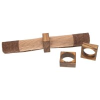 High-quality napkin holder made of oiled walnut wood - Stylish napkin ring - approx. 6.0 x 2.5 cm
