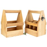 Stabiler Bierträger aus Eschenholz - 6er...