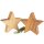 Handmade wooden star made of oiled ash - Rustic Christmas decoration 12 cm