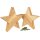 Handmade wooden star made of oiled ash - Rustic Christmas decoration 25 cm