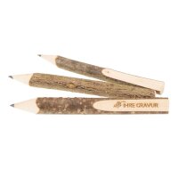 Holz Bleistift - Astbleistift mit Rinde und Ausfräsung - Nachhaltig und umweltfreundlich