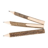Holz Bleistift - Astbleistift mit Rinde und Ausfräsung - Nachhaltig und umweltfreundlich