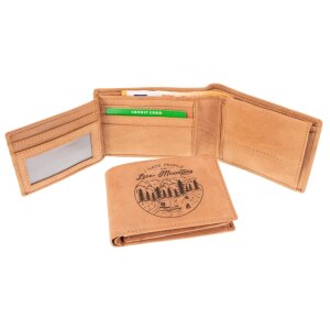 Leather wallet - Outdoor wallet - I Hate People and Love Mountains
