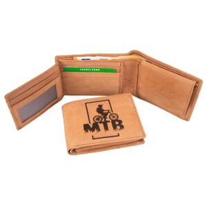 Leder Geldbeutel - Geldbörse für Mountainbiker - MTB