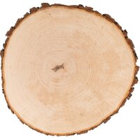 Tree disk with engraving round 24 - 28 cm with
