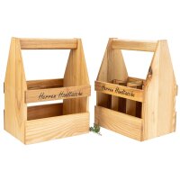 Ash wood beer carrier - 6 bottle carrier "Mens...