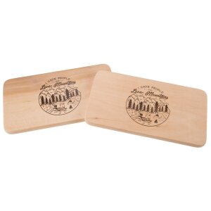 Schneidebrett FSC® Erle 22,5 x 12,5 x 1,2 cm - I Hate People and Love Mountains