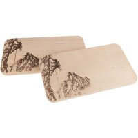 Schneidebrett FSC® Erle 22,5 x 12,5 x 1,2 cm - Kletterer