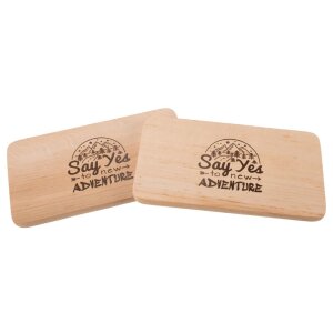 Cutting board FSC® alder 22.5 x 12.5 x 1.2 cm - Say Yes to New Adventure
