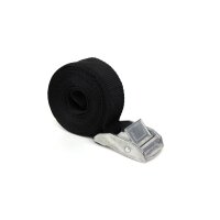 Sturdy tensioning strap in black - 2.5 cm x 2 meters -...