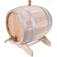 5L oak barrel with brass tap - schnapps barrel ideal for...