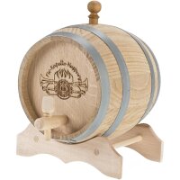 Eichenfass 10L mit Messing-Zapfhahn - Schnapsfass ideal für Whisky, Wein & Mehr