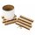 Drink coaster made from oiled hazelnut sticks with bark - Rustic design