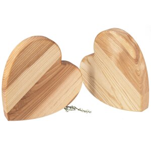 Heart made of oiled ash | Natural decoration - large 24 x 24 cm