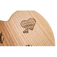 Wooden heart made of oiled ash medium 18 x 18 cm with laser engraving "Best Mom"