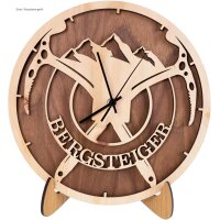 Bergsteiger wall clock made of wood of your choice with...