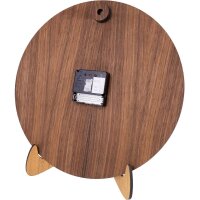 Outdoor & Camping Wanduhr aus Wunschholz mit geräuschlosem Funk-Uhrenwerk