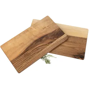 Schneidebrett rechteckig aus FSC® Nussbaum Holz geölt - 26 x 15 x 1 cm
