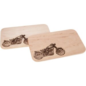 Schneidebrett FSC® Erle 26 x 15 cm - Motorrad