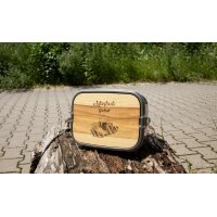 Personalized stainless steel lunch box with cutting board...