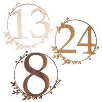 Personalized wooden door wreath with your house number |...