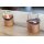 Wooden tea light turned from alder with bark and glass insert 8 x 6.5 cm