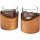 Wooden tea light turned from alder with bark and glass insert 8 x 6.5 cm