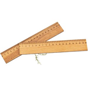 Holz-Lineal aus geölter Eiche - Stilvoll und langlebig 20 cm