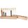 Beech wood spice rack with 8 test tube containers - 30cm