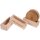 Beermat holder/stand made of beech wood 12.5x5x4 cm