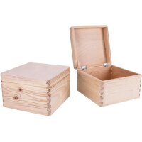 Fichte Aufbewahrungsbox mit Klappdeckel | 20x20x14cm