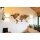 Wooden world map wall decoration
