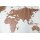 Wooden world map wall decoration