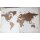 Wooden world map wall decoration