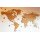 Wooden world map wall decoration