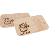 Schneidebrett Erle 26 x 15 cm - Schaf "Hey Du!"