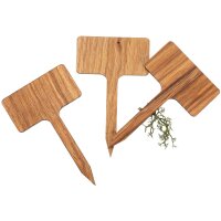 Blumenstecker aus Eiche geölt - Pflanzenstecker 10 x...